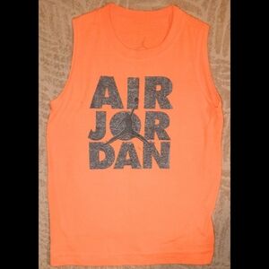 Jordan Kids Bright Orange Tank Top Size 4T